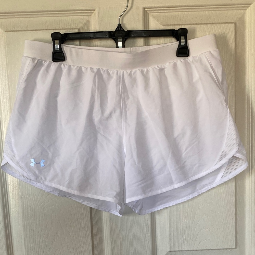 Under Armour Women's White Mesh Athletic Shorts
